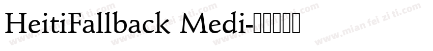 HeitiFallback Medi字体转换